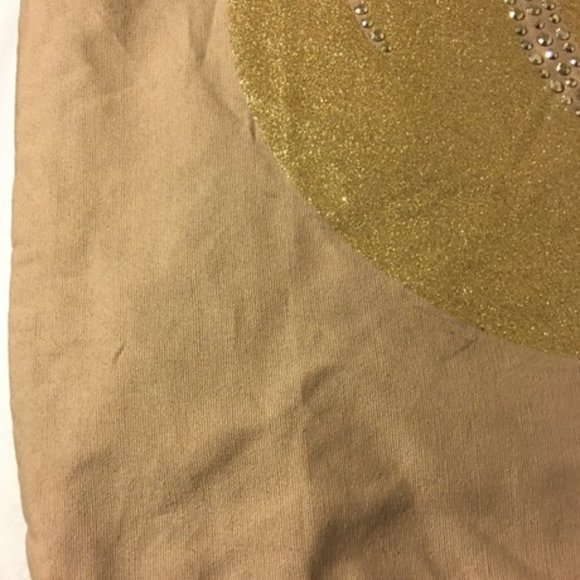 VICTORIA'S SECRET Tan and Gold Canvas Tote Bag NWT - Picture 3 of 9